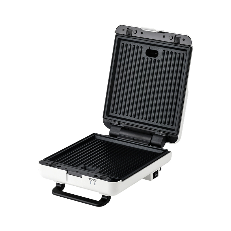 BJX-S026 Grill deschis la 180° cu 4 felii și aparat pentru sandvișuri cu control pe 3 niveluri și tavă de scurgere a uleiului