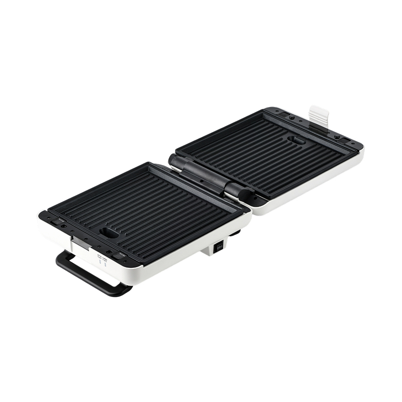 BJX-S026 Grill deschis la 180° cu 4 felii și aparat pentru sandvișuri cu control pe 3 niveluri și tavă de scurgere a uleiului